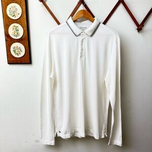 UNTUCKit Beaux with Tipping Pima Cotton White Polo Shirt